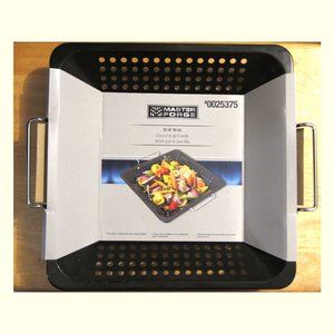 Master Forge Porcelain Coated Grill Wok, 12 inch square